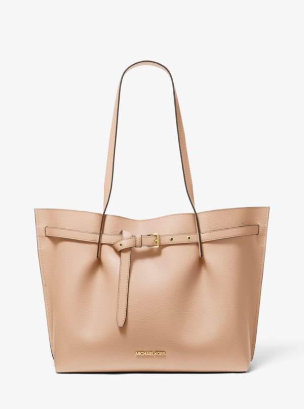 Damske Prenosná Taška Michael Kors Emilia Large Pebbled Leather Hnedožltý - Kabelky Michael Kors Outlet | KIJQD-9820